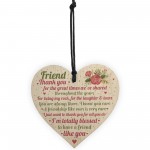 Thank You Best Friend Heart Wooden Plaque Friend Birthday Gifts