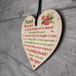 Thank You Best Friend Heart Wooden Plaque Friend Birthday Gifts