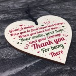 Good Friends Friendship Gift Handmade Wood Heart Sign Keepsake