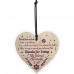 Friendship Best Friend Gift Wooden Heart Thank You Novelty Gift