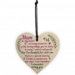 Mum Gifts From Daughter Son Wood Heart Plaque Birthday Christmas