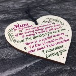 Mum Gifts From Daughter Son Wood Heart Plaque Birthday Christmas