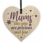 Mum Gift Wood Heart For Her Mummy Auntie Daughter Birthday