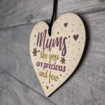 Mum Gift Wood Heart For Her Mummy Auntie Daughter Birthday