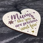 Mum Gift Wood Heart For Her Mummy Auntie Daughter Birthday