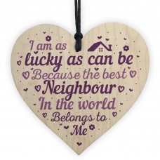 Best Neighbour Friendship Thank You Gifts Wooden Heart Sign