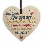 Step Dad Father Gift Christmas Birthday Gift Wood Heart Plaque 