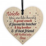 UNCLE Best Friend Gift Wooden Heart Sign Birthday Gift For Uncle