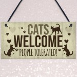 Cat Signs For Home Funny Cat House Sign Gate Door Plaque Gifts