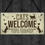 Cat Signs For Home Funny Cat House Sign Gate Door Plaque Gifts