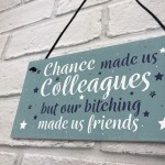 Chance Made Us Colleagues Handmade Hanging Plaque Work Gift