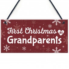 First 1st Christmas As Grandparents Plaque Xmas Gift For NAN