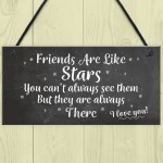 Best Friends Are Like Stars Friendship Sign Hanging Plaque Gift 