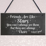 Best Friends Are Like Stars Friendship Sign Hanging Plaque Gift 