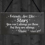 Best Friends Are Like Stars Friendship Sign Hanging Plaque Gift 