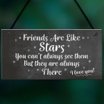 Best Friends Are Like Stars Friendship Sign Hanging Plaque Gift 