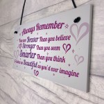 Stronger Inspirational Wall Plaque Friendship Gifts Quote Heart