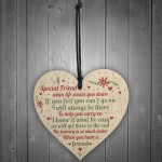 Friendship FRIEND Gift Wooden Heart Birthday Christmas Thank You