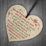 Friendship FRIEND Gift Wooden Heart Birthday Christmas Thank You