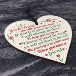 Friendship FRIEND Gift Wooden Heart Birthday Christmas Thank You