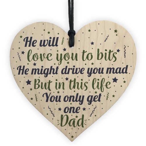 Funny Gifts For Dad Heart Daddy Father Birthday Gift Keepsake