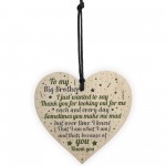 Gifts For Brother Wooden Heart Thank You Birthday Christmas Gift