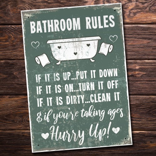 Chic Nautical Bathroom Sign Funny Quirky Toilet Loo Door Plaque