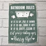 Chic Nautical Bathroom Sign Funny Quirky Toilet Loo Door Plaque