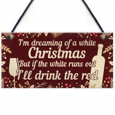 Funny Alcohol Sign Hanging Plaque Christmas Decoration Xmas Gift