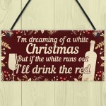 Funny Alcohol Sign Hanging Plaque Christmas Decoration Xmas Gift
