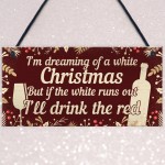 Funny Alcohol Sign Hanging Plaque Christmas Decoration Xmas Gift