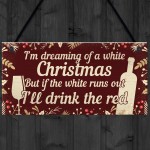 Funny Alcohol Sign Hanging Plaque Christmas Decoration Xmas Gift