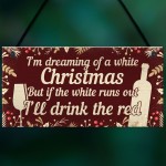 Funny Alcohol Sign Hanging Plaque Christmas Decoration Xmas Gift