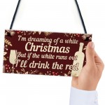 Funny Alcohol Sign Hanging Plaque Christmas Decoration Xmas Gift