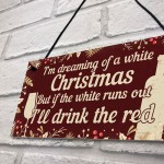 Funny Alcohol Sign Hanging Plaque Christmas Decoration Xmas Gift