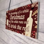 Funny Alcohol Sign Hanging Plaque Christmas Decoration Xmas Gift