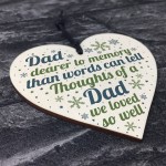 Memorial Christmas Tree Bauble DAD Grave Wooden Hanging Heart 