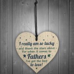 Dad Birthday Card Gifts From Bump Daughter Son Wooden Heart 