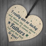 Dad Birthday Card Gifts From Bump Daughter Son Wooden Heart 