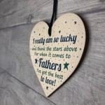 Dad Birthday Card Gifts From Bump Daughter Son Wooden Heart 