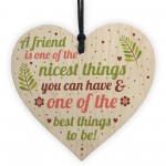 THANK YOU GIFT Best Friend Wood Heart Plaque Christmas Birthday