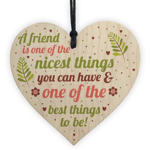 THANK YOU GIFT Best Friend Wood Heart Plaque Christmas Birthday