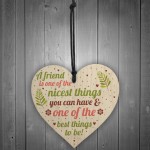 THANK YOU GIFT Best Friend Wood Heart Plaque Christmas Birthday