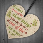 THANK YOU GIFT Best Friend Wood Heart Plaque Christmas Birthday