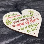 THANK YOU GIFT Best Friend Wood Heart Plaque Christmas Birthday