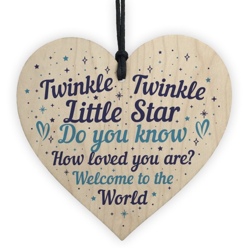 Baby Shower Party Gift Baby Girl Boy Wooden Heart Mum Dad Gift Baby Shower Party Gift Baby Girl Boy Wooden Heart Mum Dad Gift