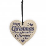 Colleague Christmas Secret Santa Gifts Wood Heart Friendship