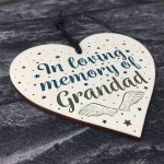 GRANDAD Memorial Plaques Wooden Heart Christmas Bauble Dad Gifts
