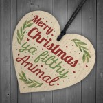 Christmas Filthy Animal Novelty Tree Decoration Wooden Bauble 