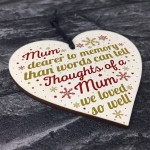 Mum Memorial Christmas Tree Bauble Grave Wooden Hanging Heart 